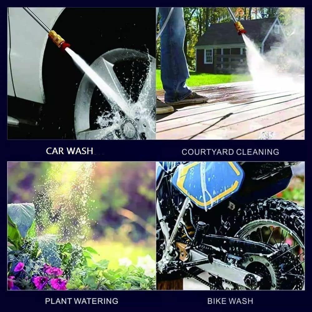Car Washer High Pressure Gun Cordless Portable Wireless Pressure Washer Gun 48V 12000mah High Pressure Water for Car Wash Bike Washing Cleaning| Adjustable Nozzle and 5M Hose Pipe (Multicolour)